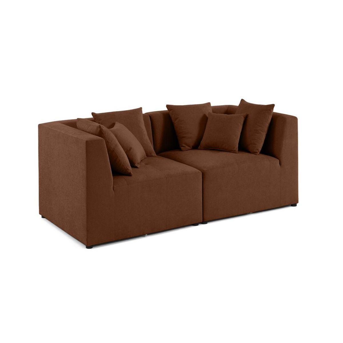 LISA DESIGN Amalfi - canapé modulable 2 places - en tissu