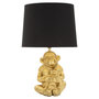 Voir la diapositive 1 : Paris Prix Lampe à Poser Design  Monkey Mum  49cm Or & Noir