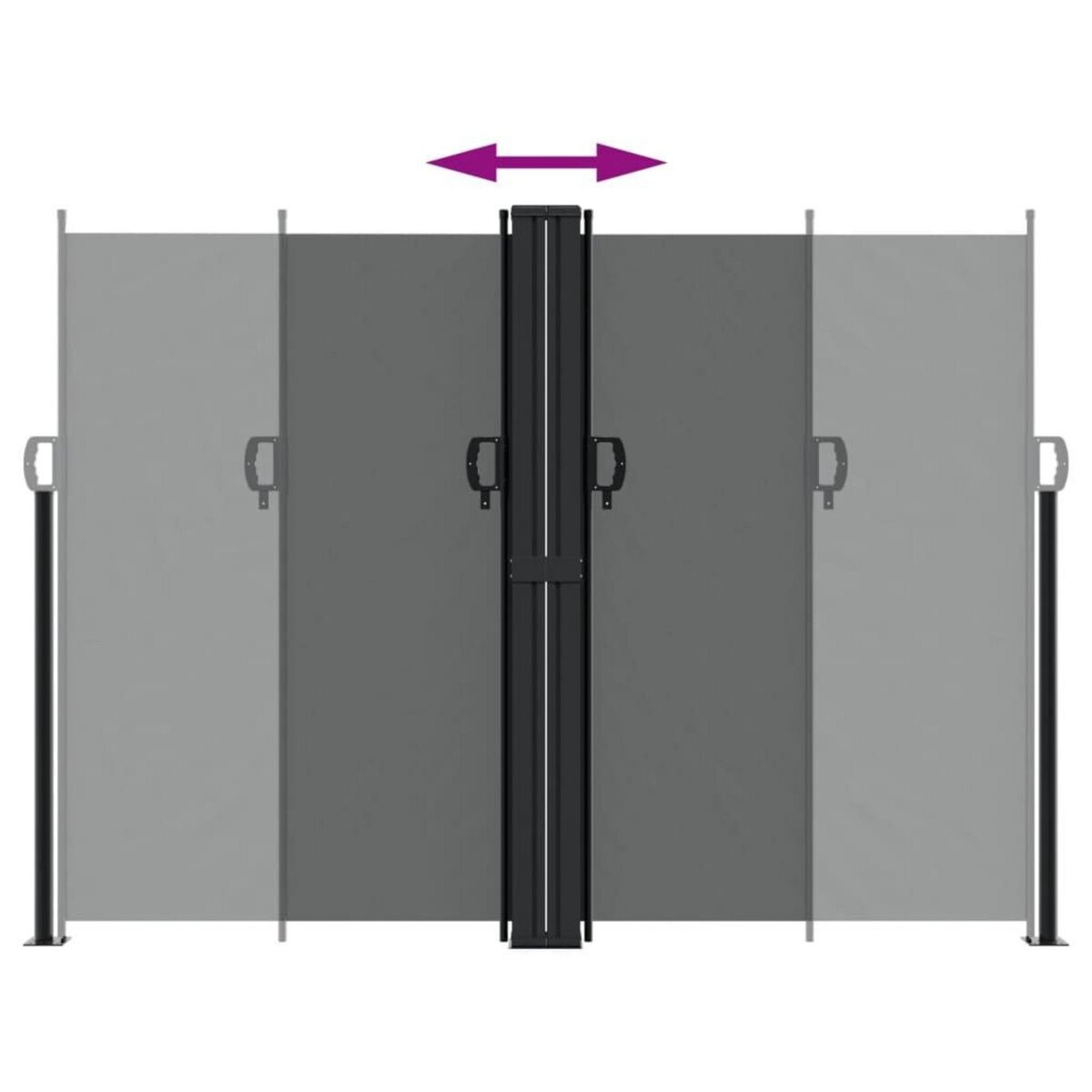 VIDAXL Auvent lateral retractable Anthracite 180x1200 cm