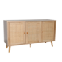 Voir la diapositive 3 : CONCEPT USINE Buffet effet bois et cannage 3 portes 120 cm CANGE