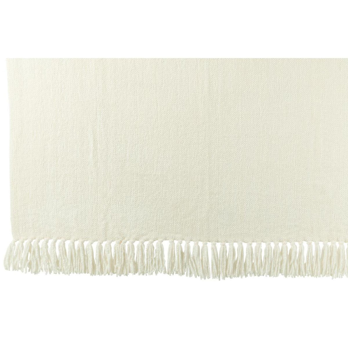 Paris Prix Plaid à Franges  Chenille  130x170cm Blanc