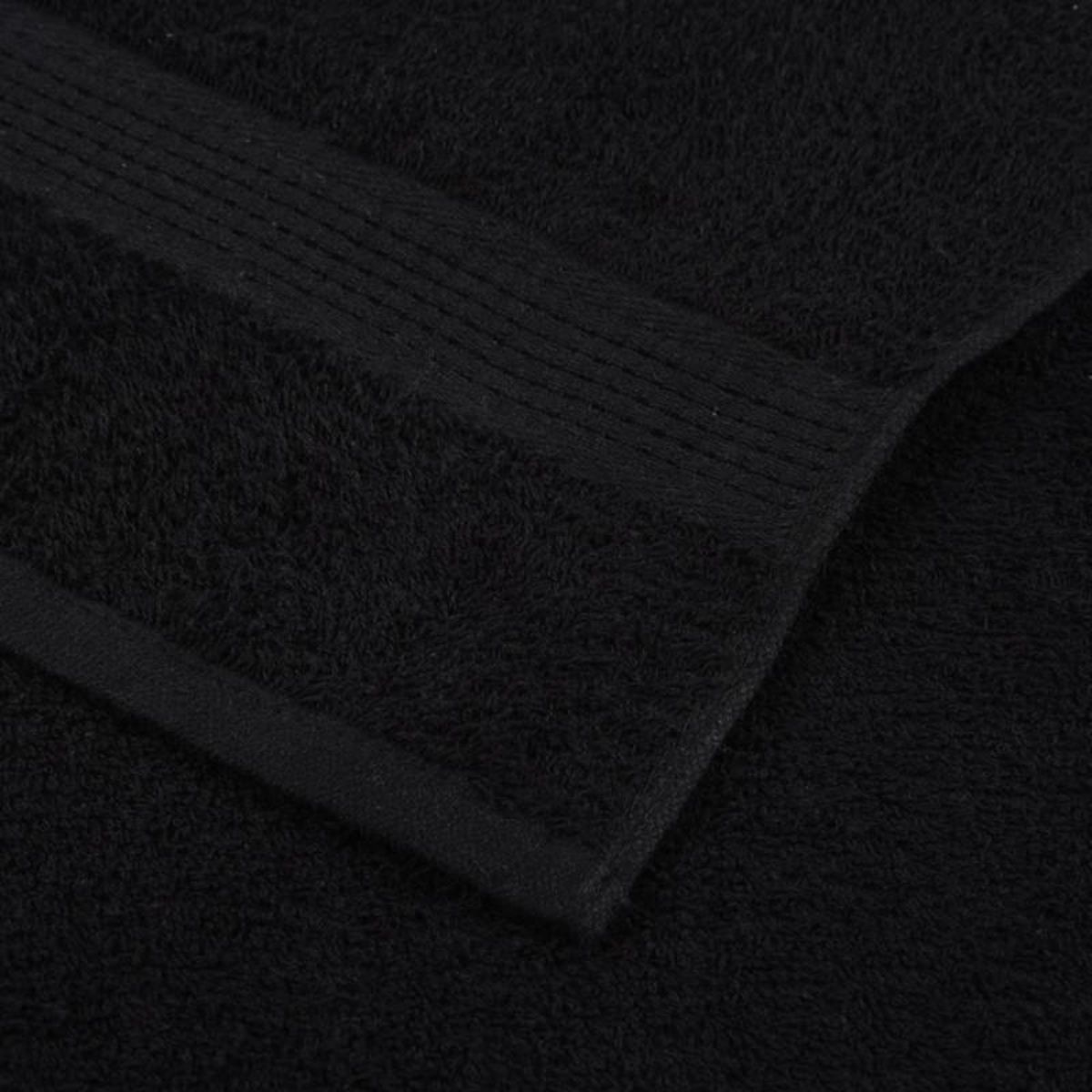 VIDAXL Serviettes de sauna 10 pcs noir 80x200 cm 360 g m² 100% coton