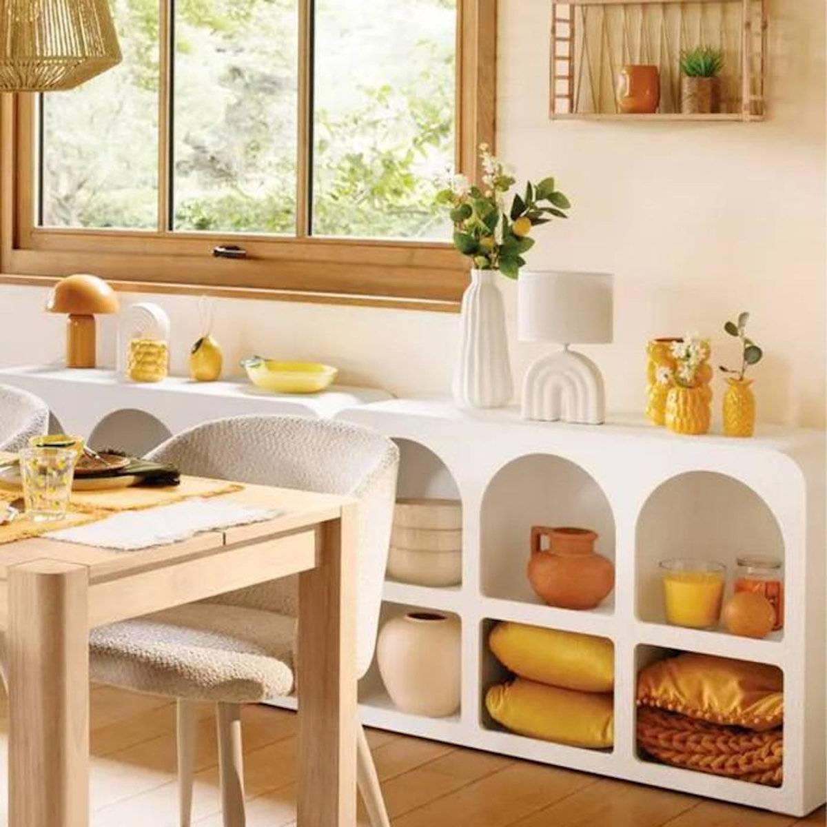 ATMOSPHERA Lampe à Poser en Céramique  Gabin  32cm Blanc