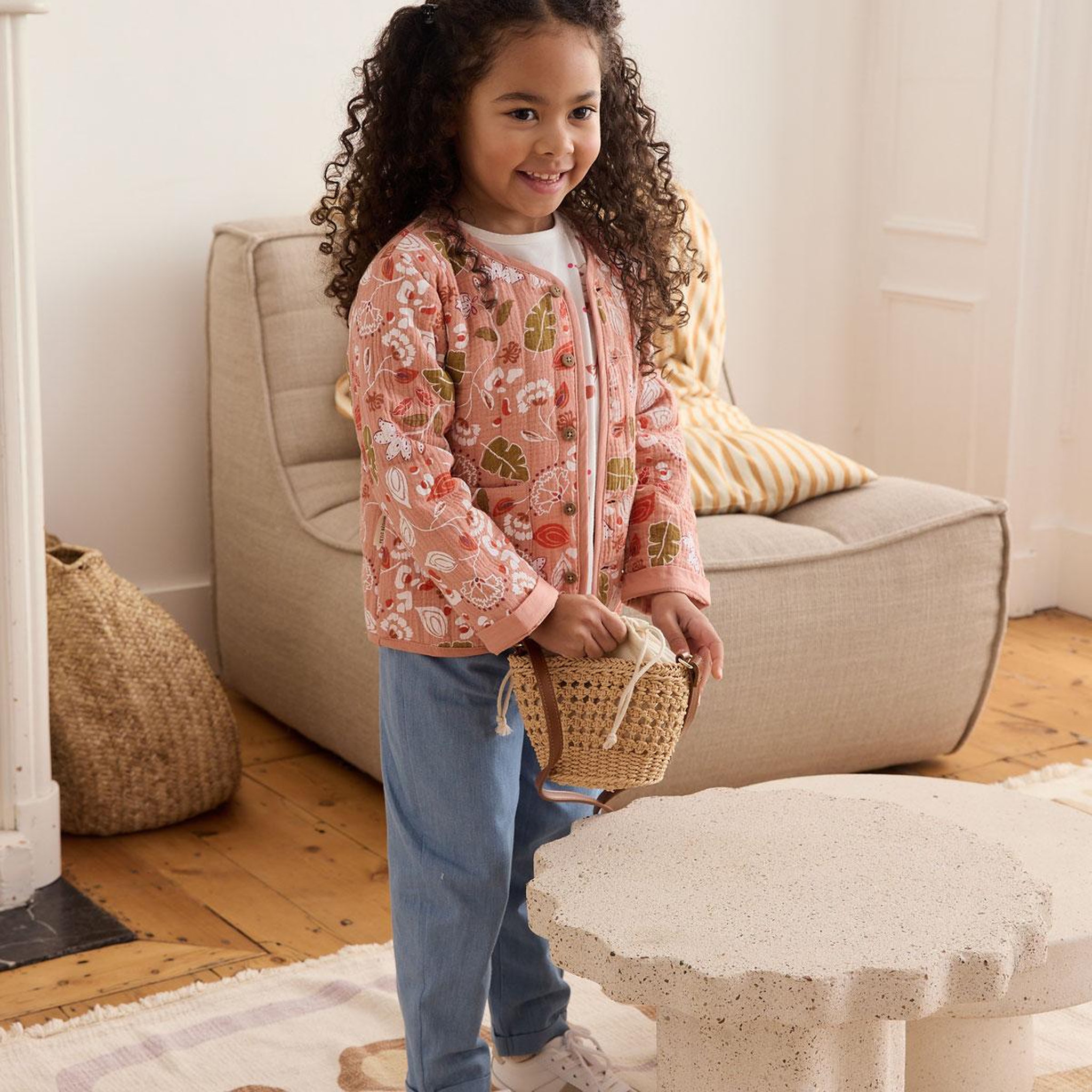 Voir la diapositive 4 : Petit Béguin Pantalon enfant en chambray ciao milano