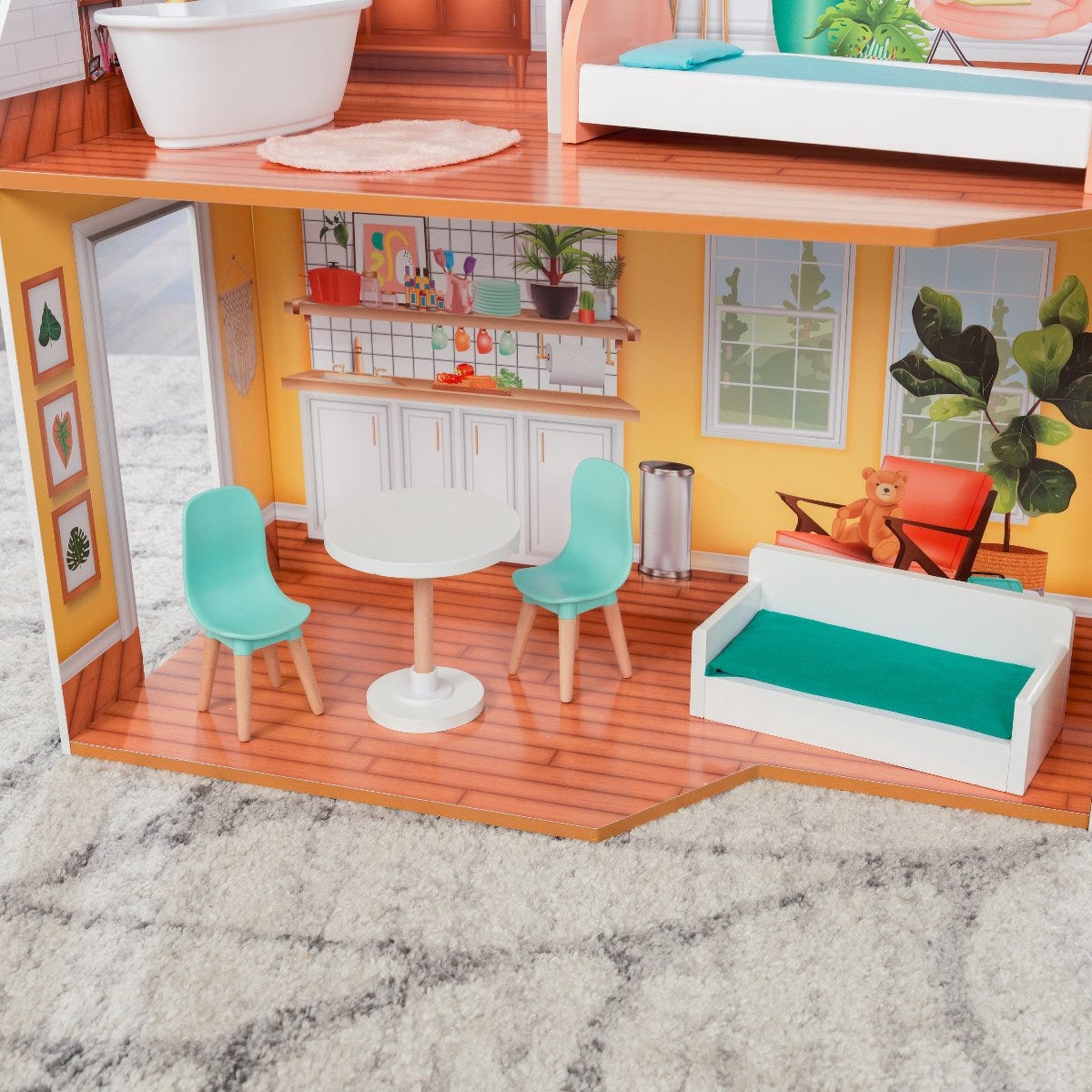 Voir la diapositive 6 : Kidkraft Maison de poupées en bois - Emily