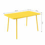 Voir la diapositive 3 : CONCEPT USINE Ensemble table de jardin 120 cm et 4 chaises jaune BERGAME