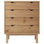 Voir la diapositive 3 : VIDAXL Commode OTTA 76,5x39,5x90 cm Bois de pin massif