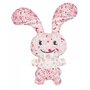 Le Trousselier Doudou Hochet -Funny Bunny  Fleurs Roses 24cm (Boîte Cadeau)