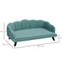 Voir la diapositive 3 : PAWHUT Canapé chien lit pour chien chat design contemporain coquillage dim. 98L x 60l x 35H cm coussin moelleux velours vert