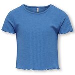 Only T shirt  Fille Only Kids Ognella. Coloris disponibles : Bleu