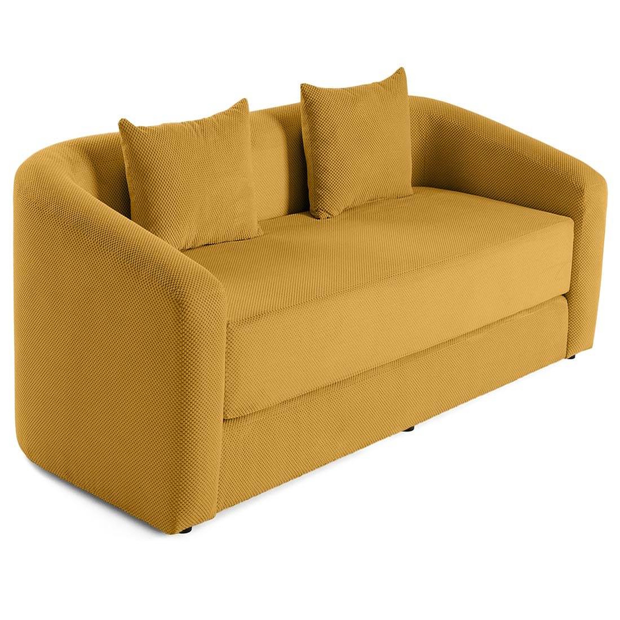 Voir la diapositive 2 : BEST MOBILIER Nuvia - canapé convertible déplimousse 3 places en velours texturé