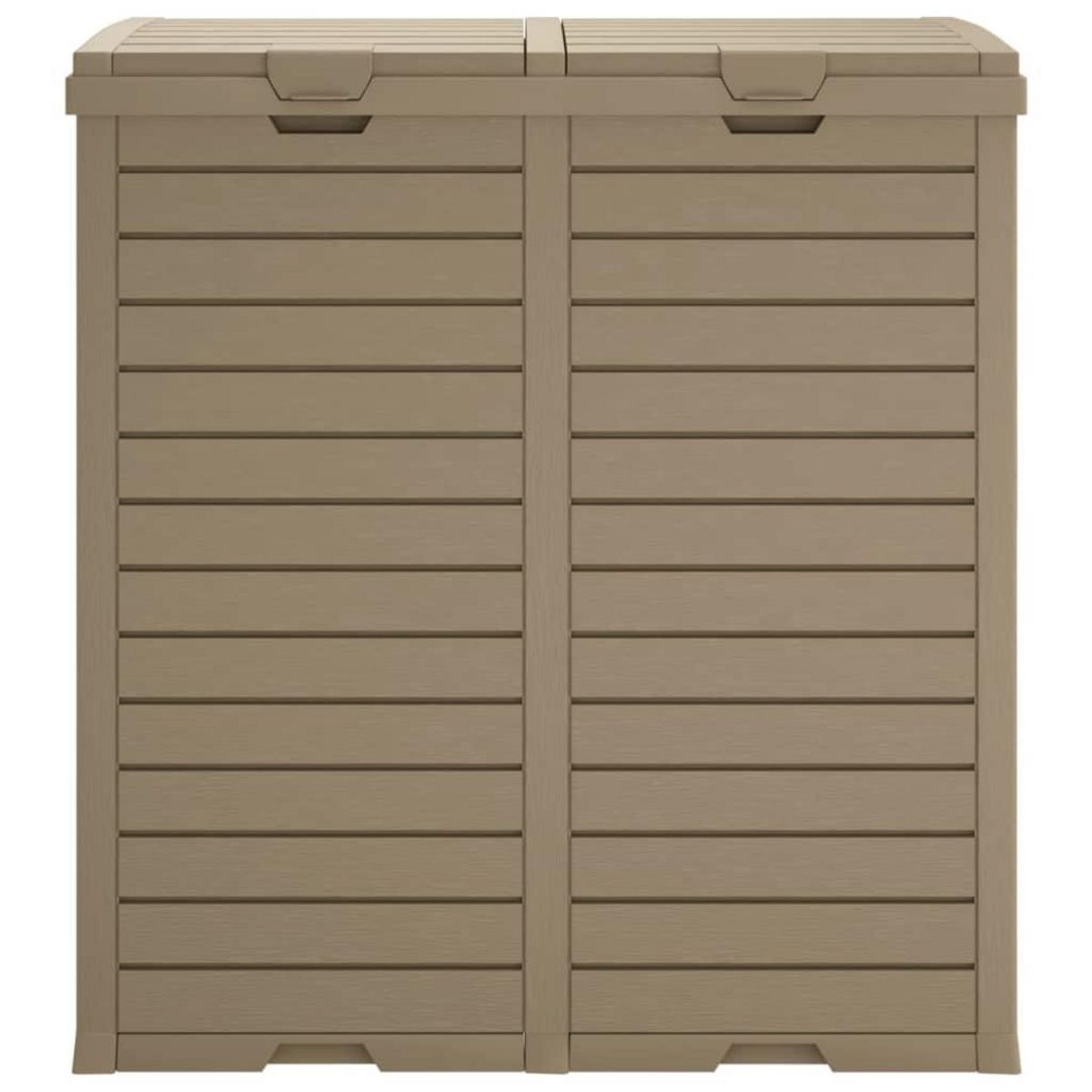 VIDAXL Poubelle d'exterieur marron clair 78x41x86 cm polypropylene