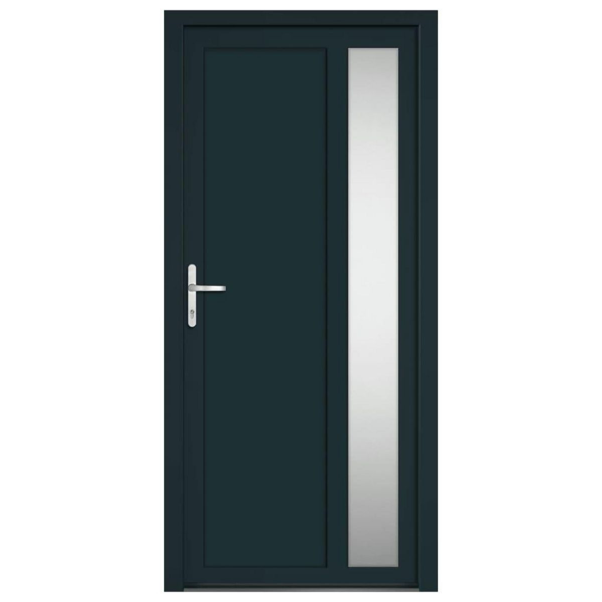 VIDAXL Porte d'entree anthracite 98x208 cm PVC