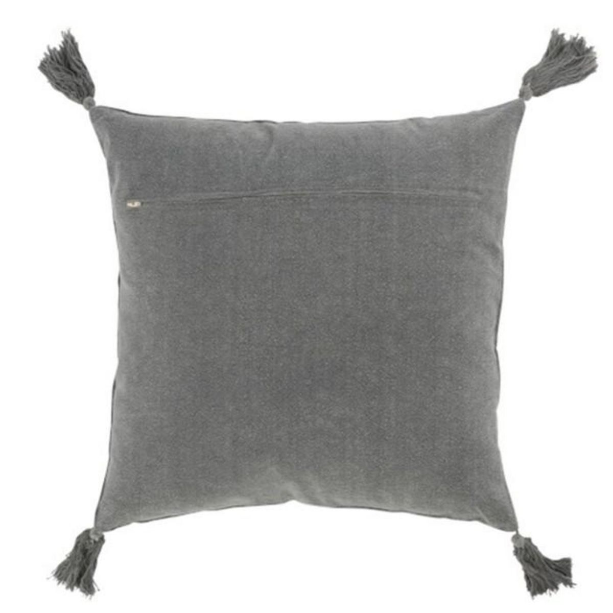 Paris Prix Coussin Déco Déhoussable  Flok  45x45cm Gris