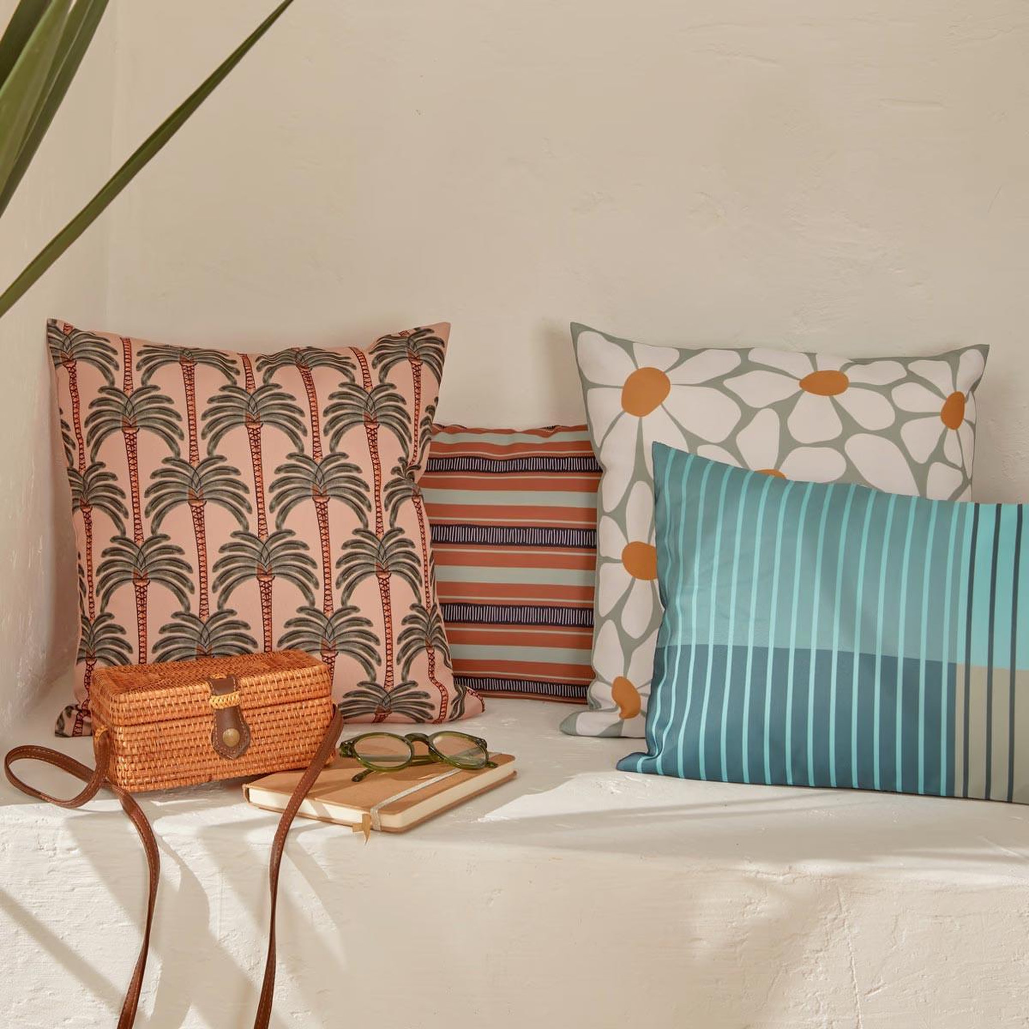 Voir la diapositive 3 : ATMOSPHERA Housse de coussin extérieur  albin  40x40cm beige lin