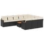 Voir la diapositive 2 : VIDAXL Salon de jardin 11 pcs avec coussins noir resine tressee