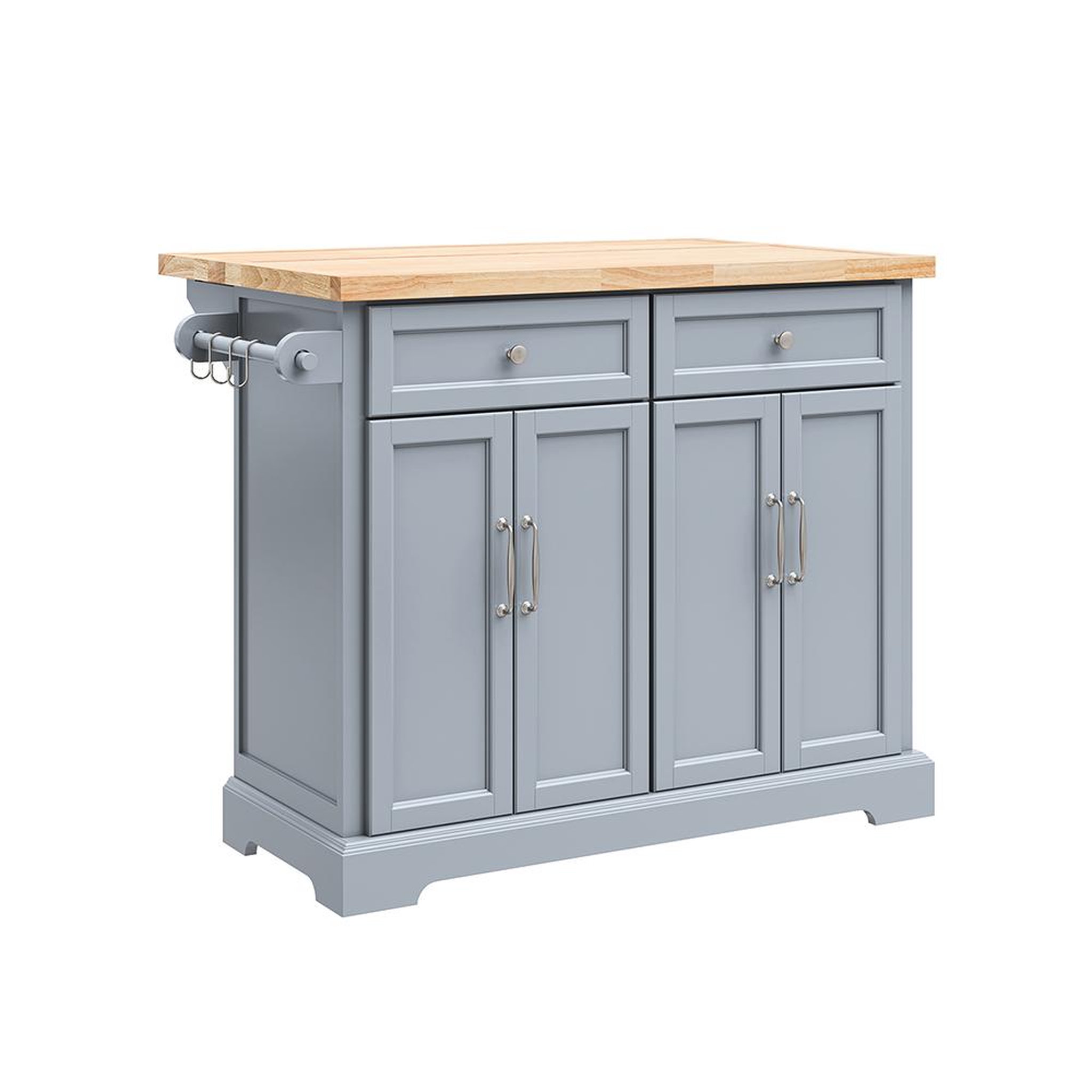 SOBUY SoBuy - Îlot De Cuisine à deux tiroirs - Classique - FKW71-II. Coloris disponibles : Noir, Gris