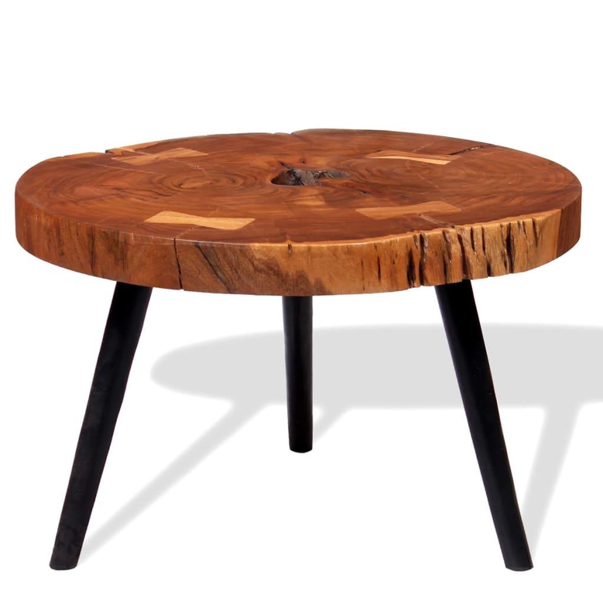 Voir la diapositive 4 : VIDAXL Table basse Bois d'acacia massif (55-60)x40 cm