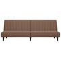 Voir la diapositive 5 : VIDAXL Canape-lit 2 places marron similicuir