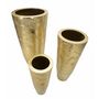 Voir la diapositive 2 : Paris Prix Lot de 3 Vases en Métal  Goldely  114cm Or