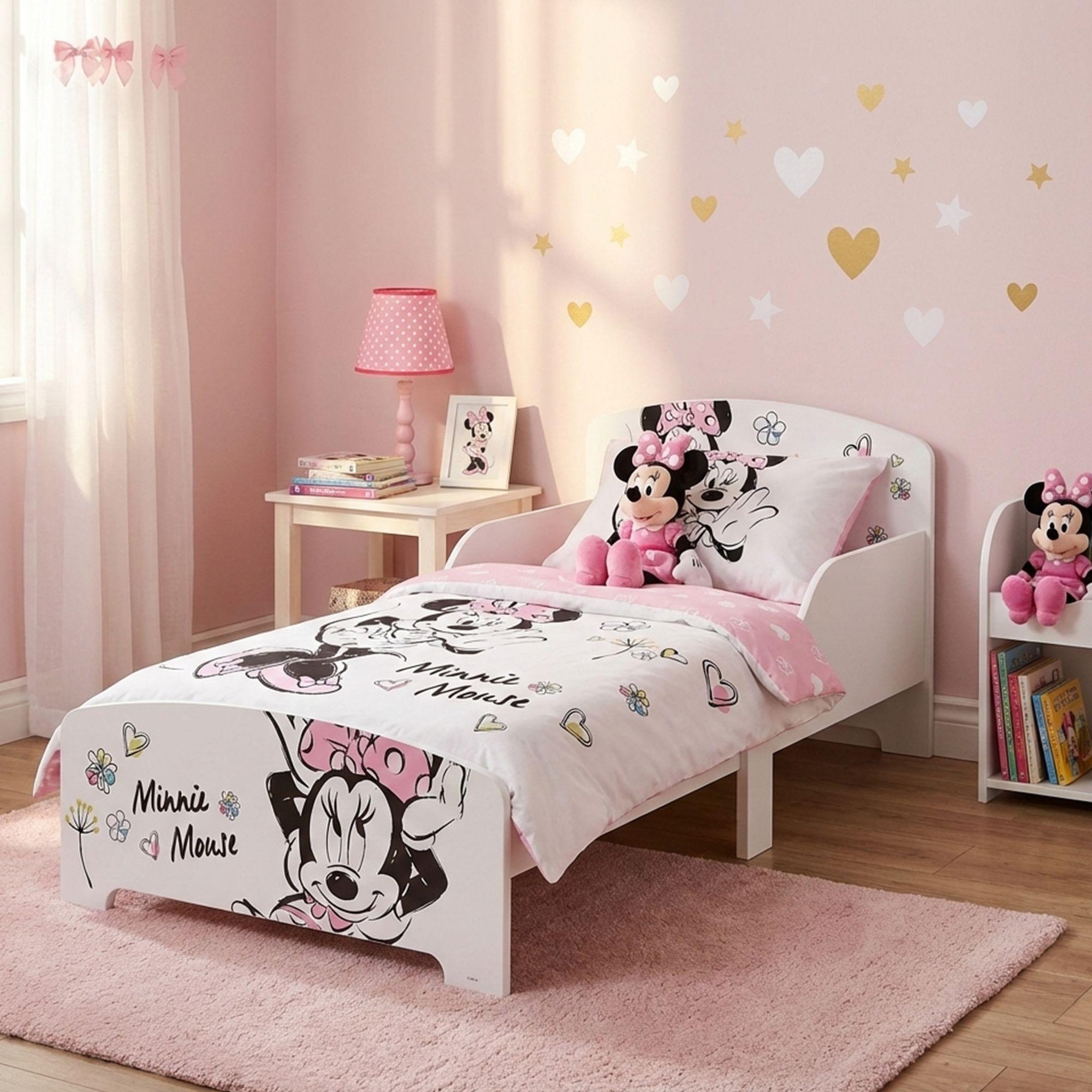 Voir la diapositive 2 : MINNIE Lit enfant minnie 70x140 cm - mdf blanc