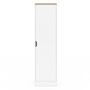 Voir la diapositive 3 : ID MARKET Armoire de rangement NOUK 1 porte avec étagères blanc et bois