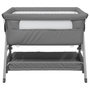 Voir la diapositive 3 : VIDAXL Lit pour bebe avec matelas Gris fonce Tissu de lin