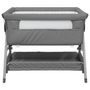 Voir la diapositive 3 : VIDAXL Lit pour bebe avec matelas Gris fonce Tissu de lin