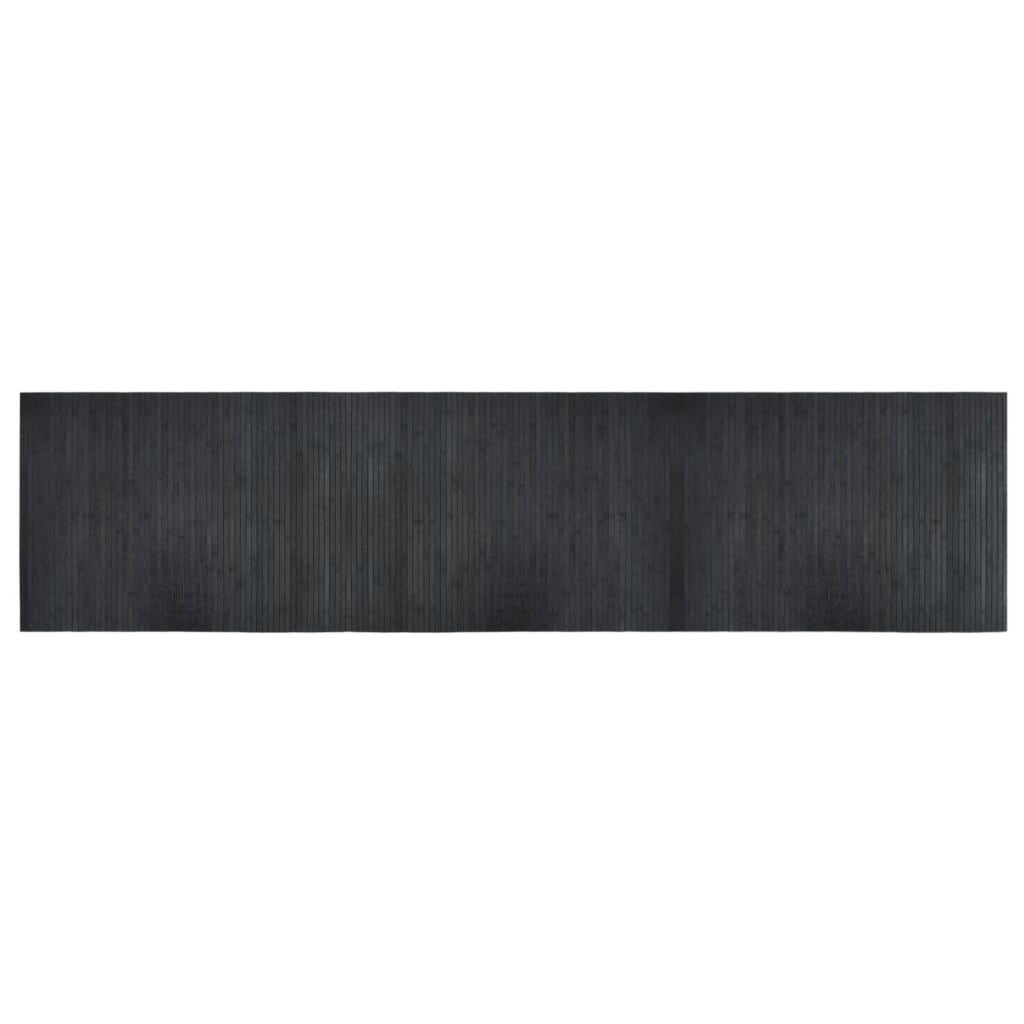Voir la diapositive 2 : VIDAXL Tapis rectangulaire gris 70x300 cm bambou