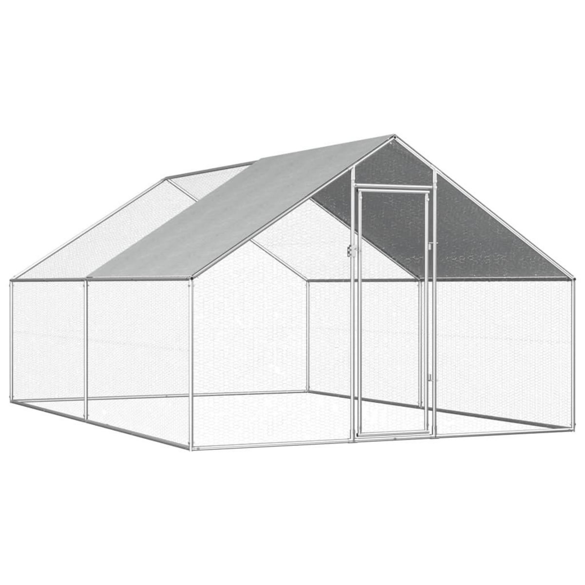 VIDAXL Poulailler d'exterieur 2,75 x 4 x 1,92 m Acier galvanise