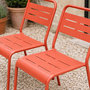 Voir la diapositive 6 : CONCEPT USINE Lot de 2 chaises de jardin empilables terracotta BERGAME