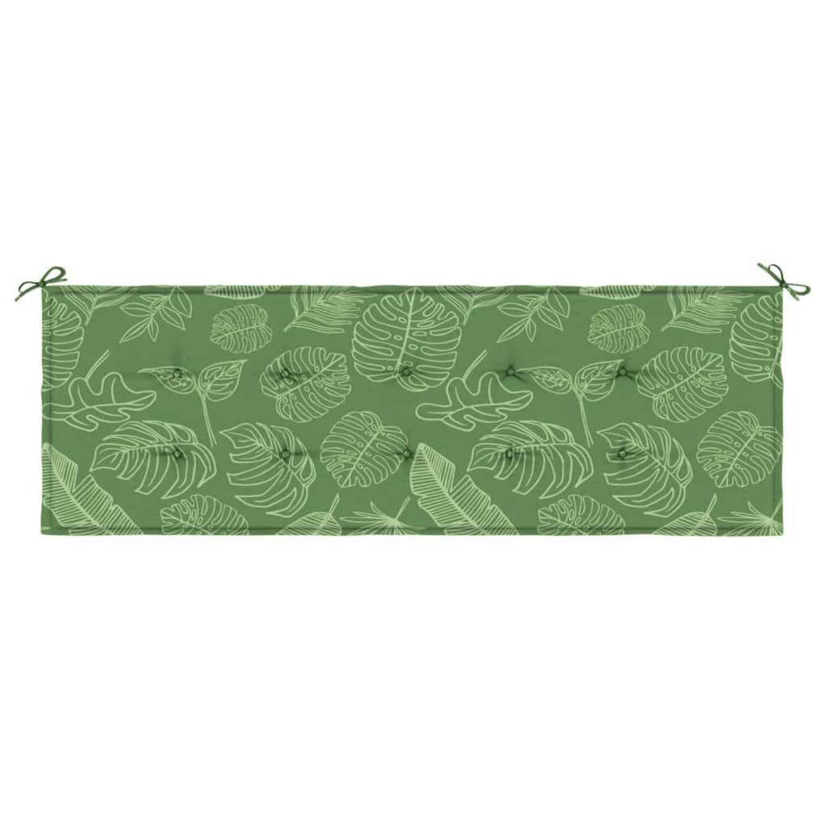 VIDAXL Coussin de banc de jardin motif de feuilles 150x50x3 cm