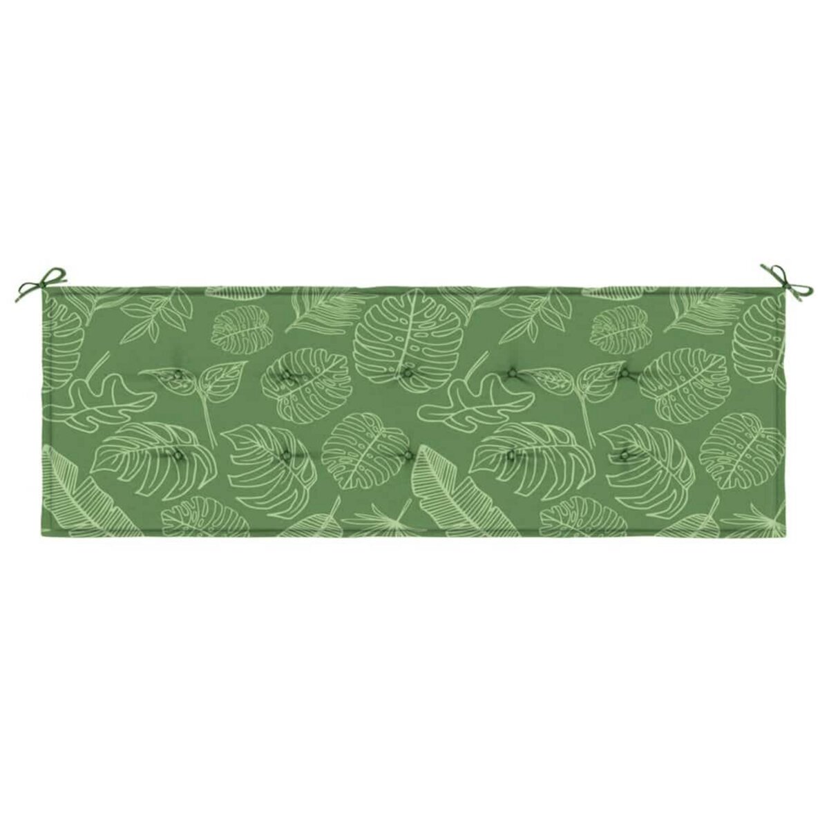 VIDAXL Coussin de banc de jardin motif de feuilles 150x50x3 cm