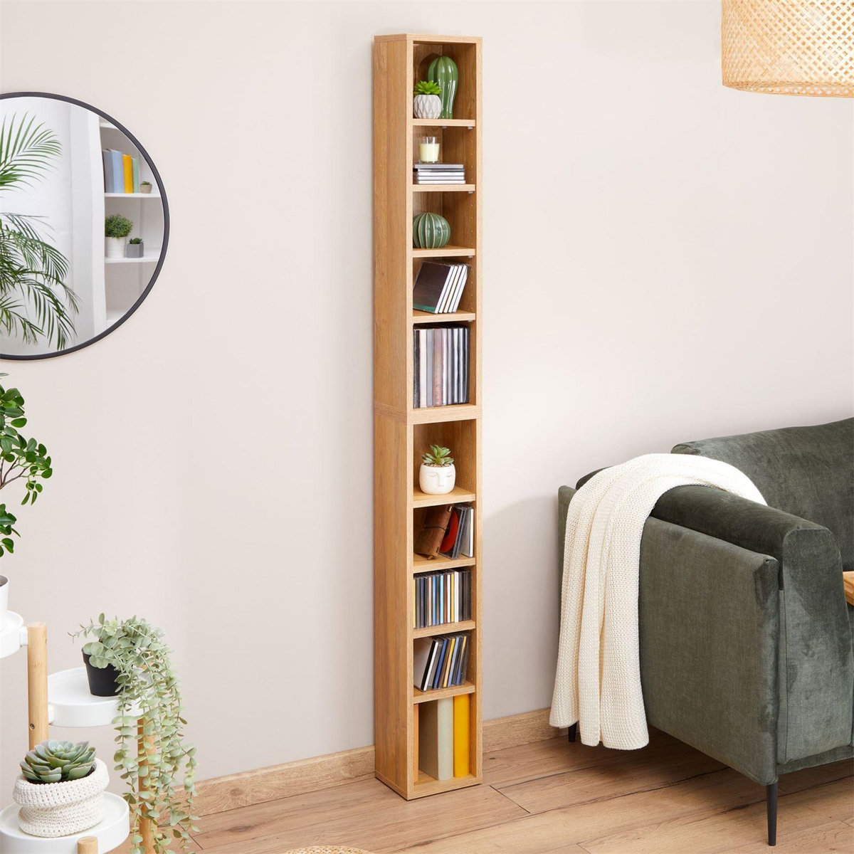 IDIMEX Etagères modulables MUSIQUE pour CD et DVD, en mélaminé