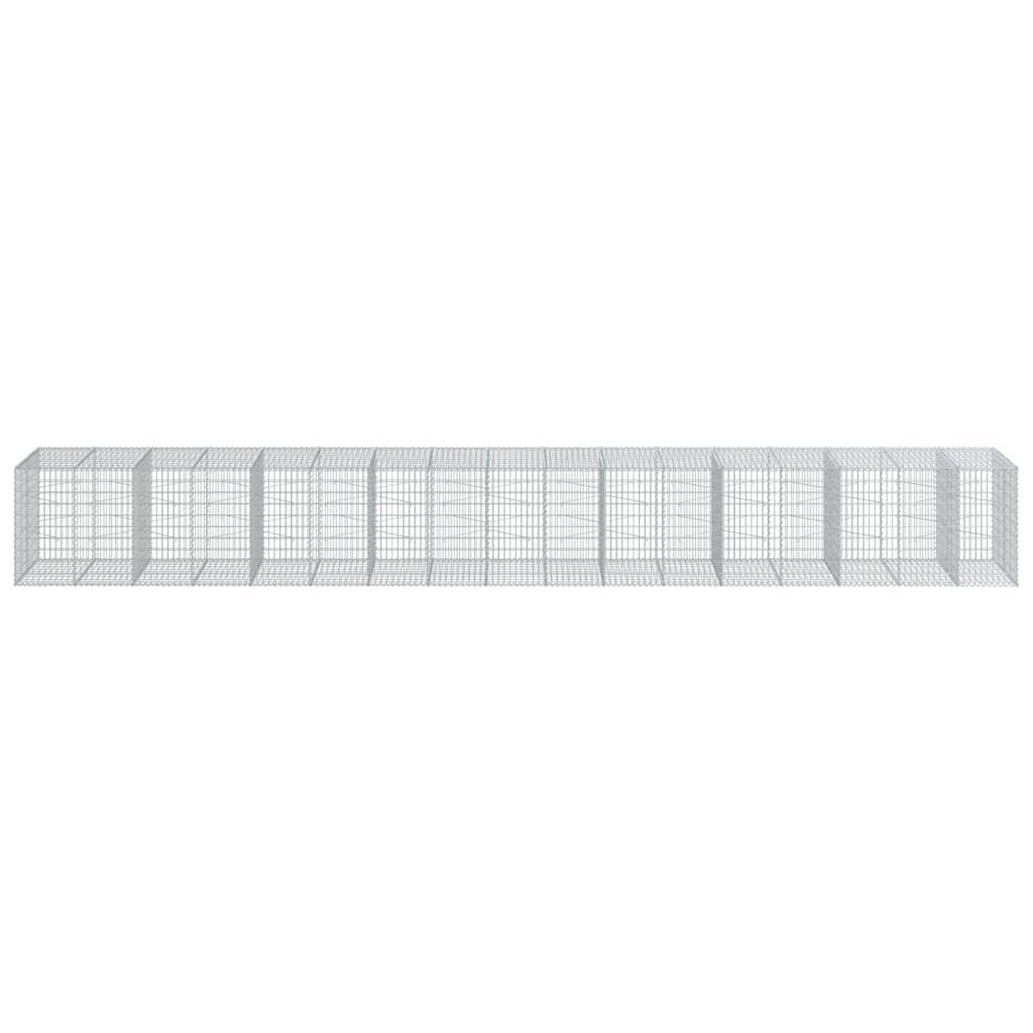 Voir la diapositive 3 : VIDAXL Panier gabion avec couvercle 850x100x100 cm fer galvanise