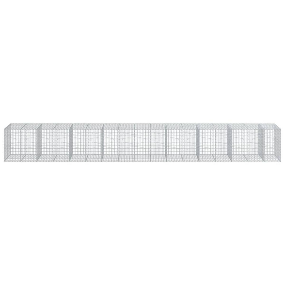 VIDAXL Panier gabion avec couvercle 850x100x100 cm fer galvanise