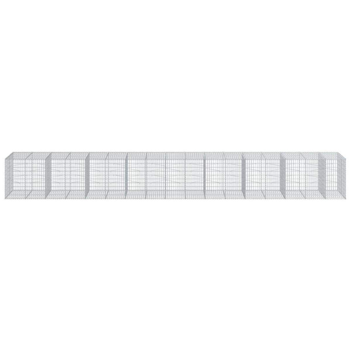 VIDAXL Panier gabion avec couvercle 850x100x100 cm fer galvanise