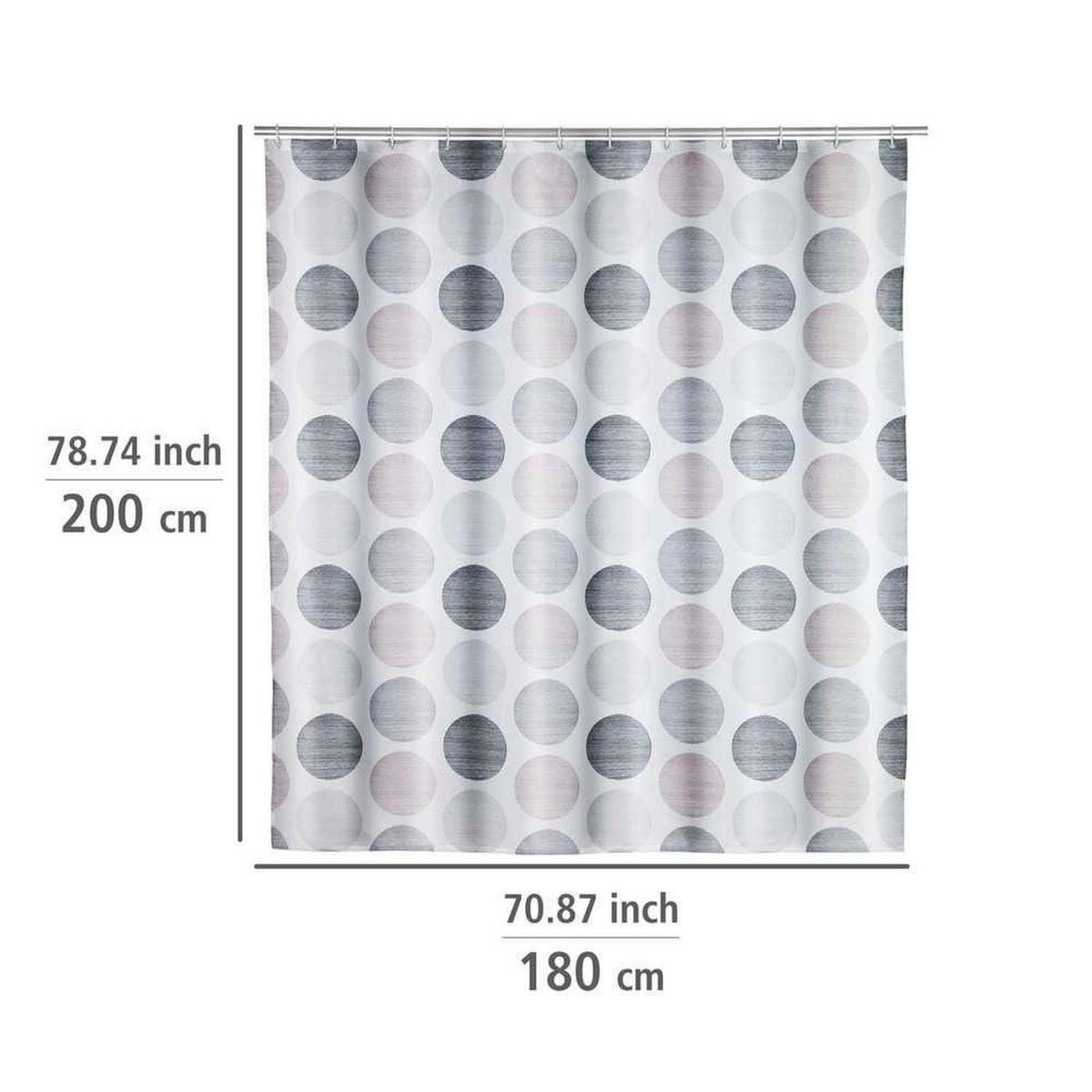 Wenko Rideau de douche à pois