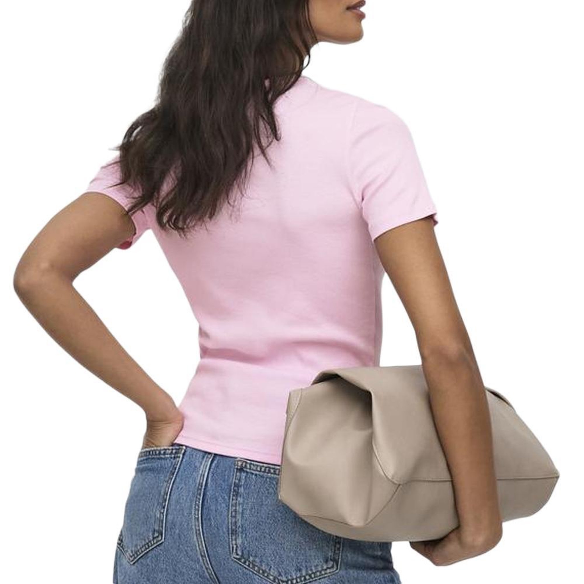 Voir la diapositive 2 : JACQUELINE DE YONG T-Shirt Rose Femme JDY Lucky