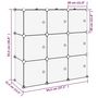 Voir la diapositive 6 : VIDAXL Cubes de rangement 9 pcs avec portes Noir PP