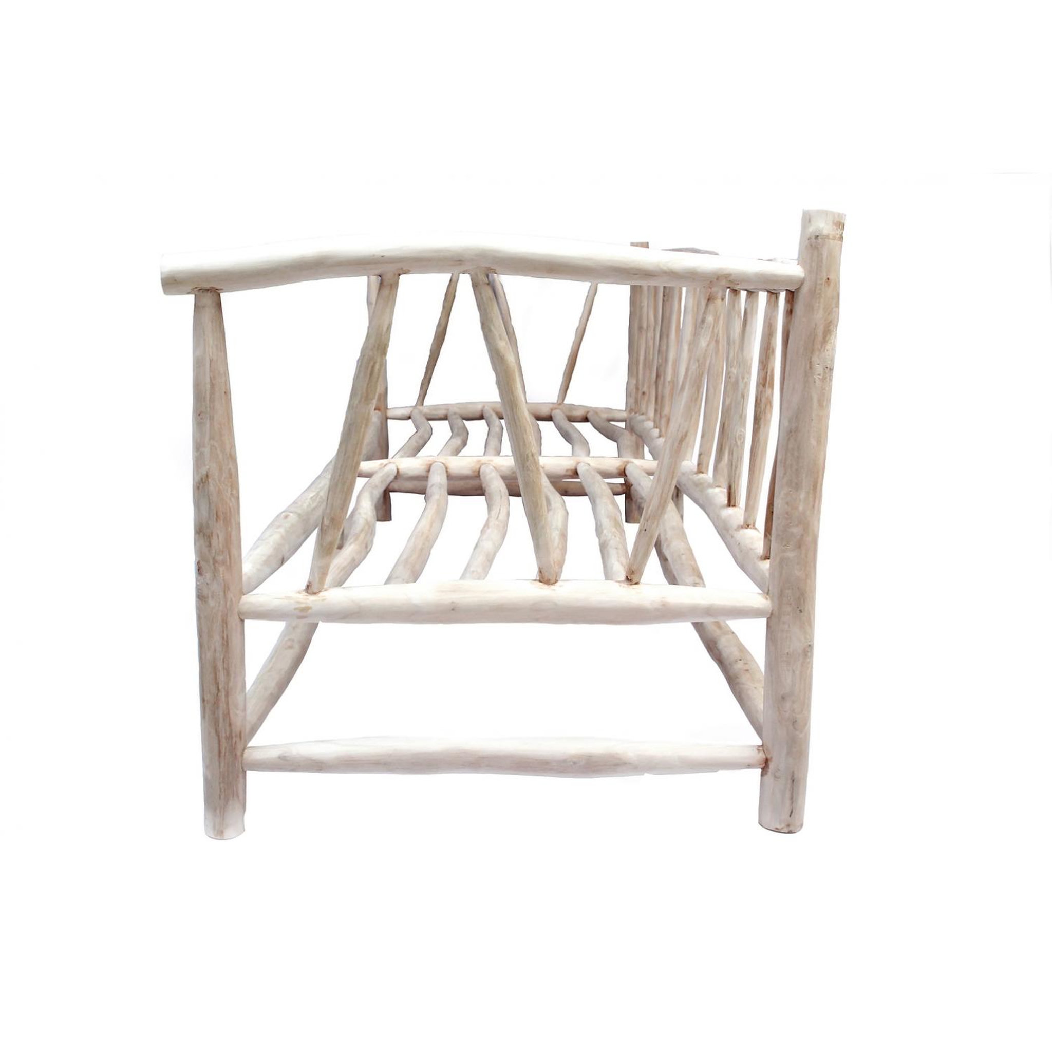 Voir la diapositive 6 : CONCEPT USINE Fauteuil 3 personnes en teck naturel avec coussin TIKA