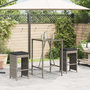 Voir la diapositive 1 : VIDAXL Tabourets de bar jardin coussins lot de 2 gris resine tressee
