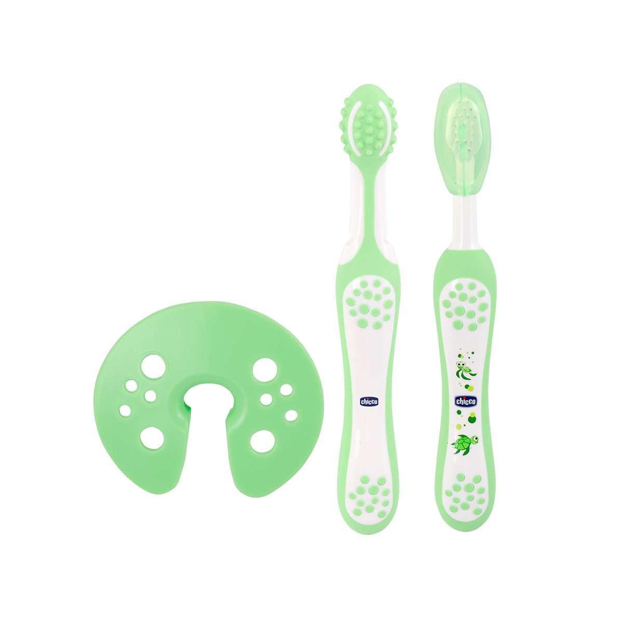 CHICCO Chicco 00006961000000 brosse à dents Ensemble de brosses à dents Vert, Blanc Bébé