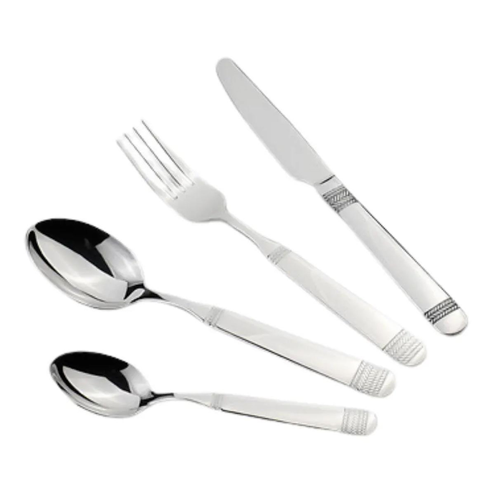 SECRET DE GOURMET Ménagère 24 Pièces en Inox  Sacha  24cm Argent
