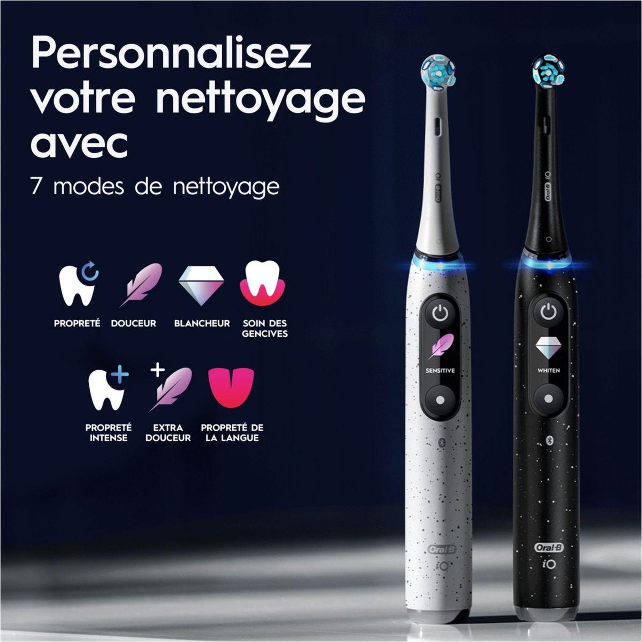Voir la diapositive 4 : ORAL B Brosse à dents électrique IO 10 Blanche edition cadeau