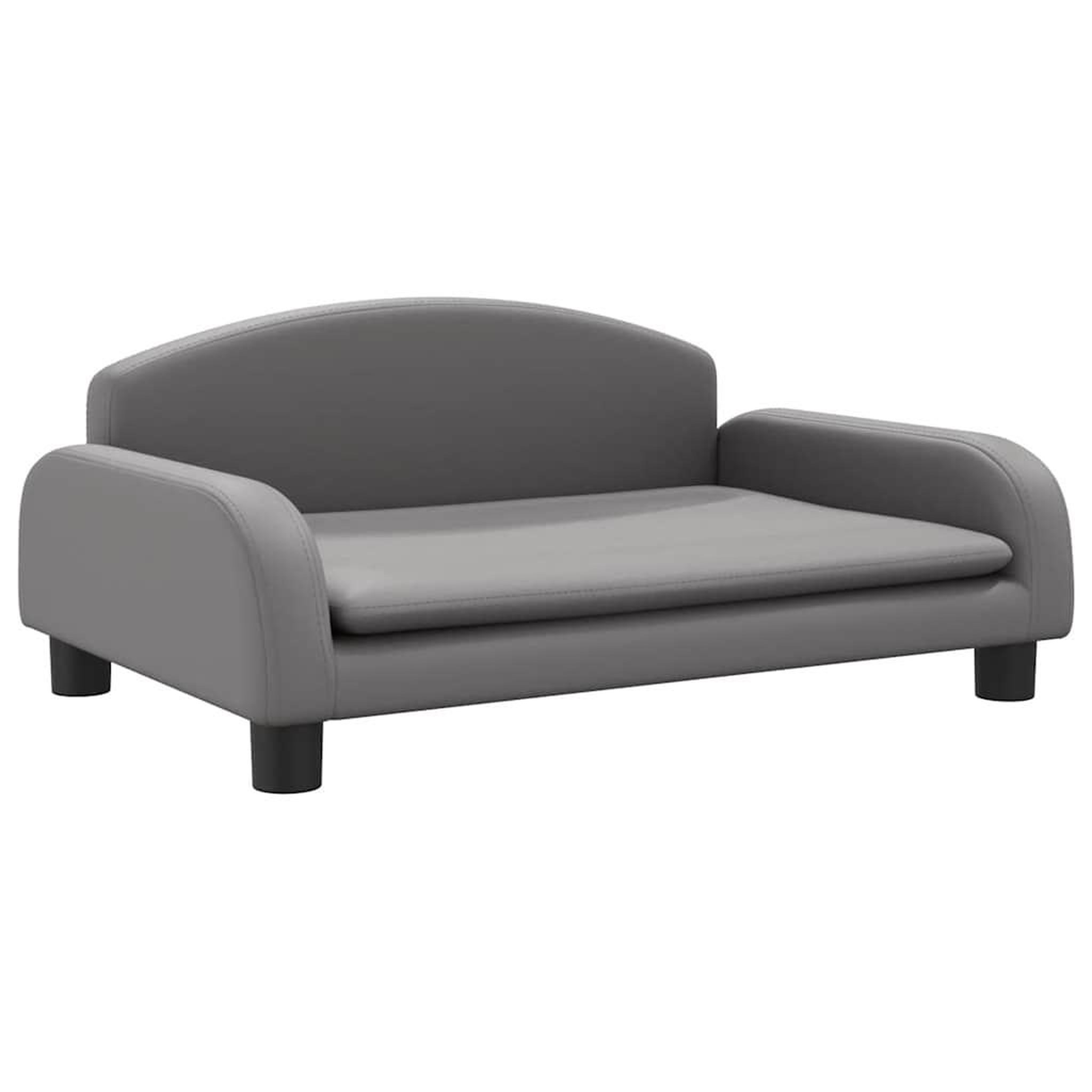 Voir la diapositive 2 : VIDAXL Lit pour chien gris 70x45x30 cm similicuir
