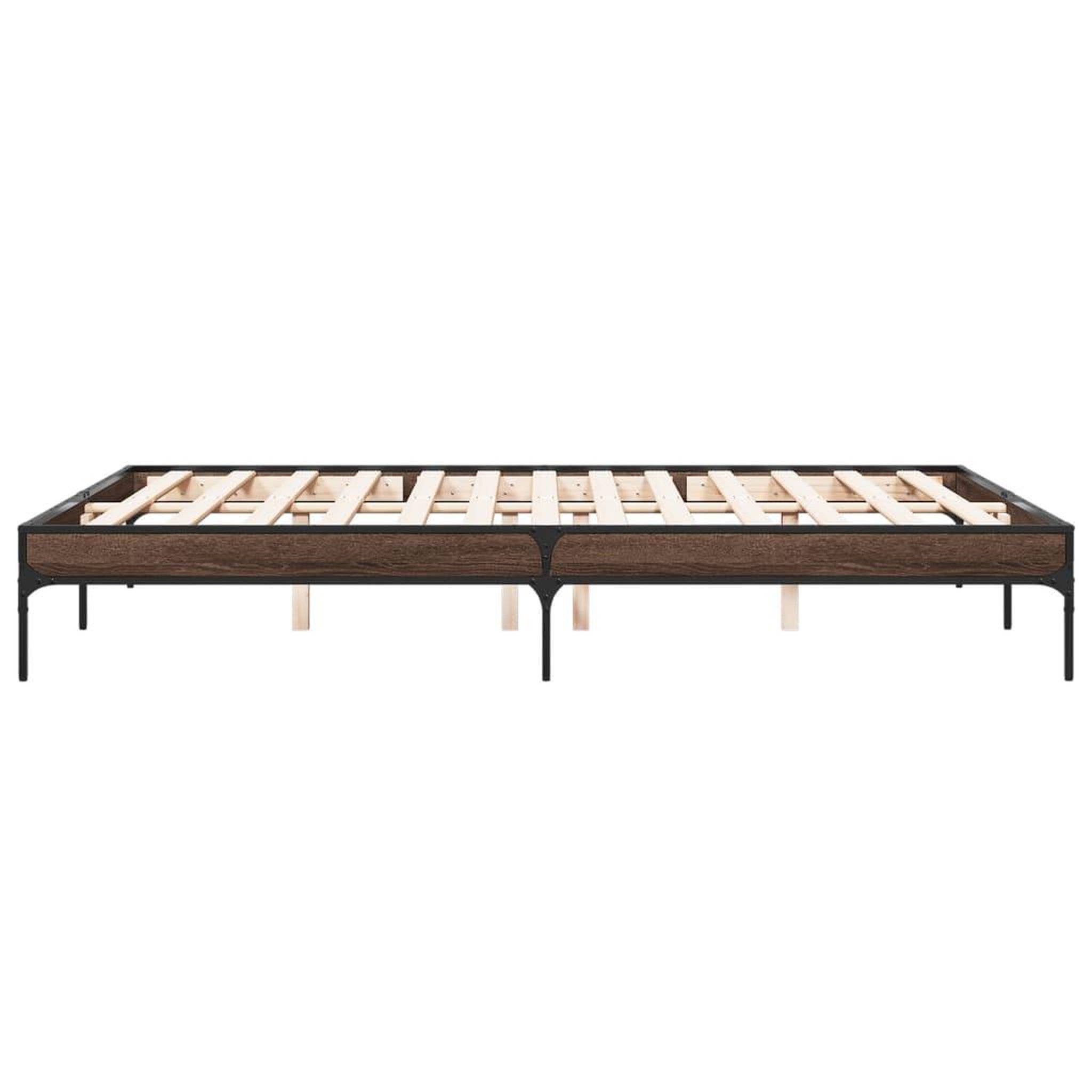 Voir la diapositive 5 : VIDAXL Cadre de lit sans matelas chene marron 140x200 cm