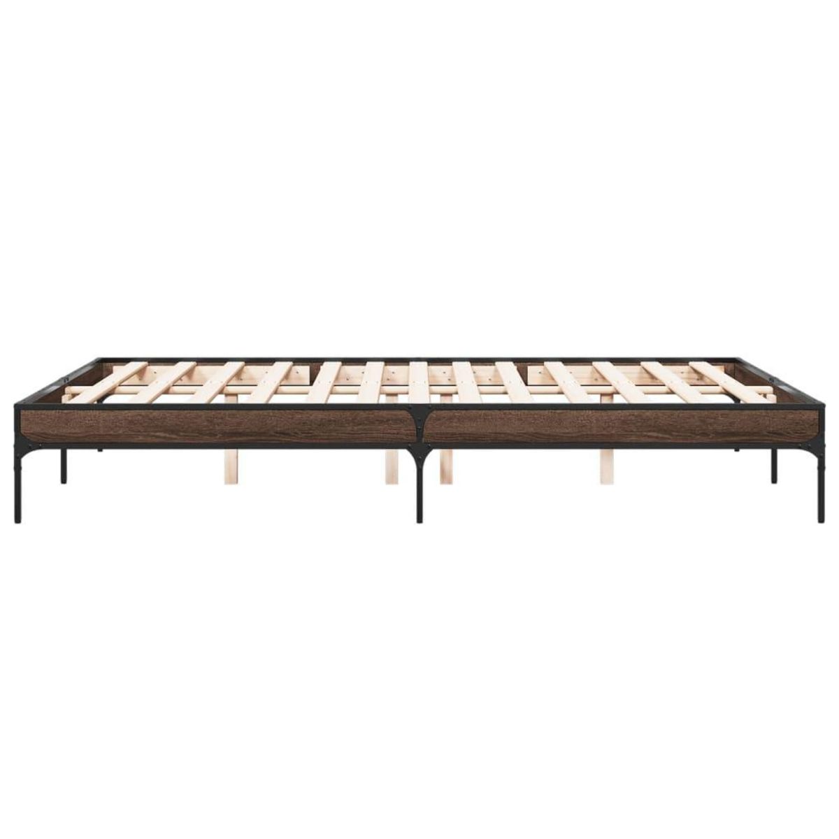VIDAXL Cadre de lit sans matelas chene marron 140x200 cm