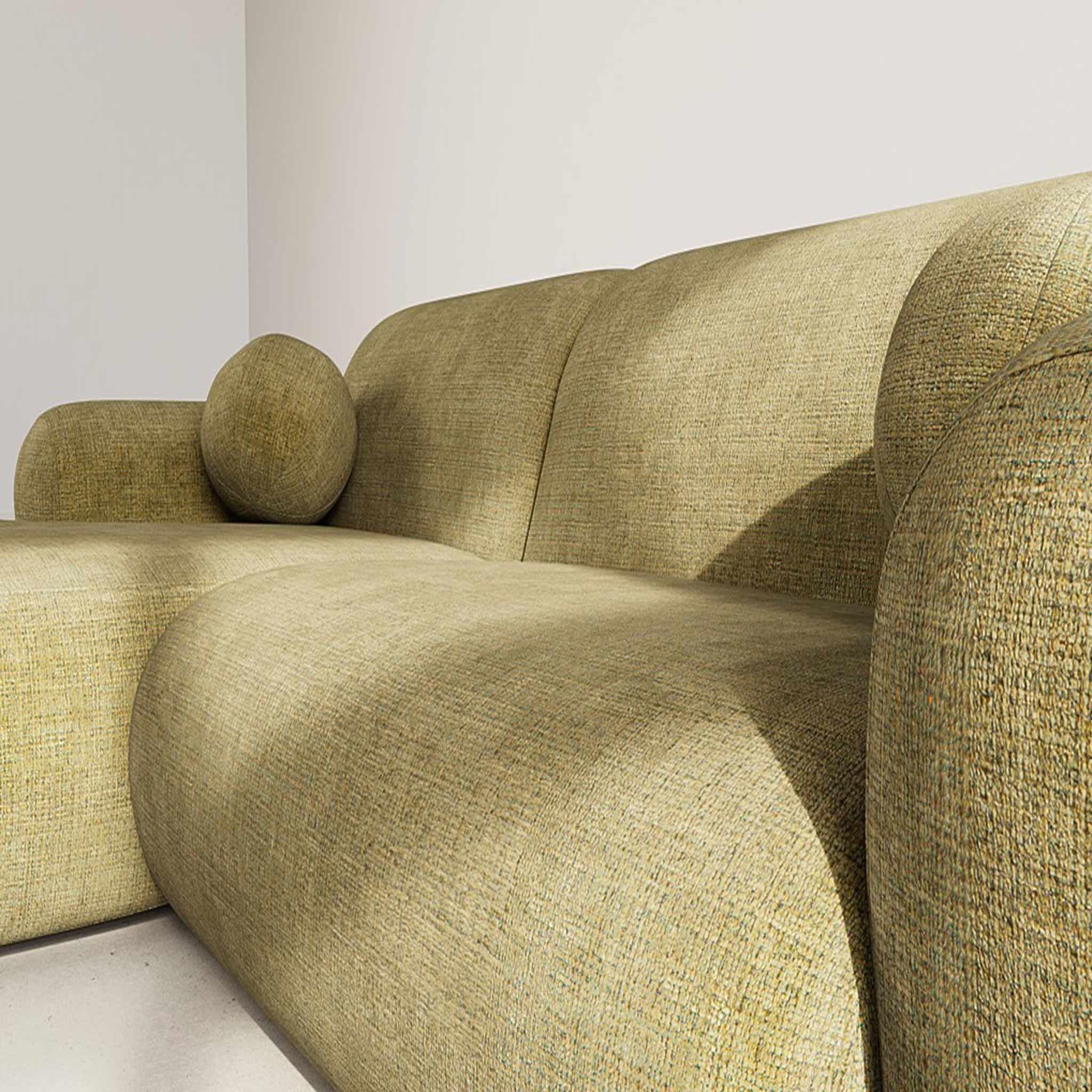Voir la diapositive 4 : BEST MOBILIER Louise - canapé d'angle gauche 4 places en velours texturé