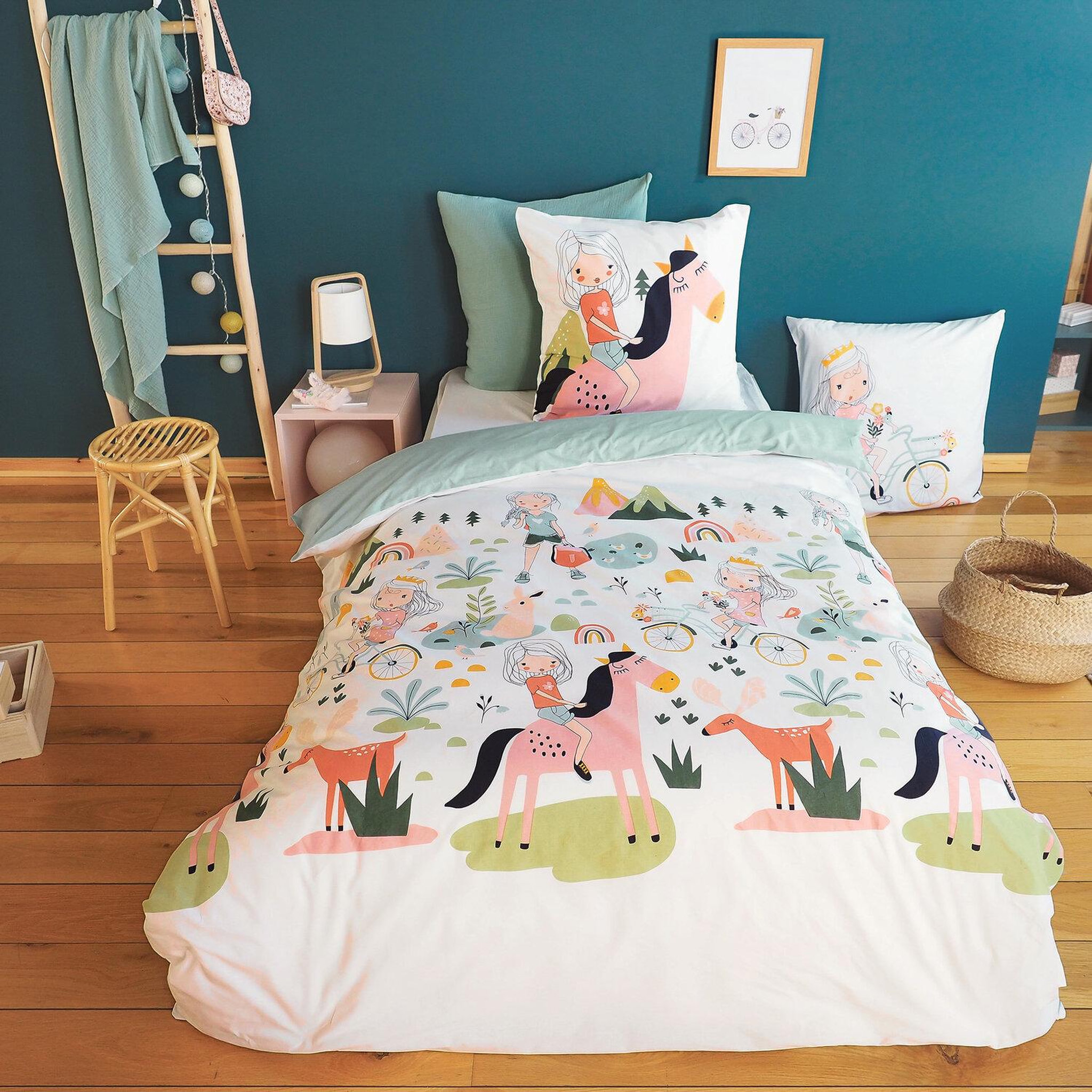 Home collection Parure de couette 2pcs 140x200cm better coton bci made in green tess rando. Coloris disponibles : Blanc